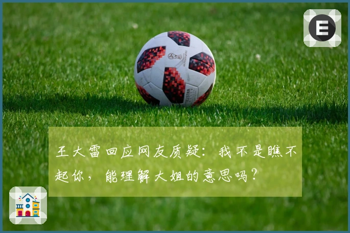 王大雷回应网友质疑：我不是瞧不起你，能理解大姐的意思吗？